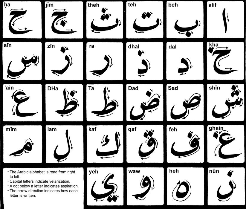 Arabic Alphabet - Arabic Calligraphy